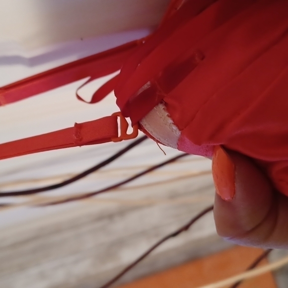 Le Chateau Orange Strapless Dress - Picture 5 of 15